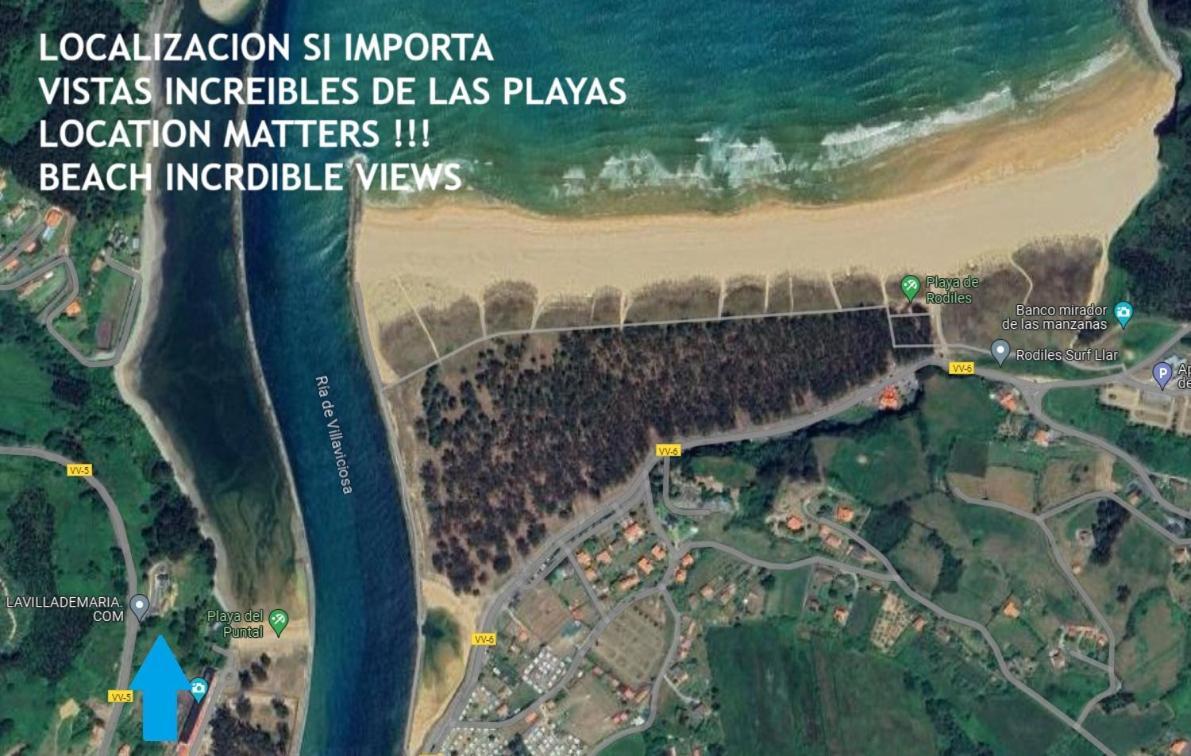 La Villa De Maria I Playa Beach El Puntal Asturias Villaviciosa  Exterior photo